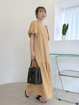 「162cm」｜「アイテム（ワンピース/ドレス）」を使った、KANAさん（レディース・162cm）の春コーディネート