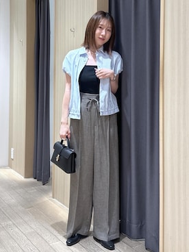 「VIS（ビス）のアイテム（パンツ）」を使った、KANAさん（レディース・162cm）の夏コーディネート