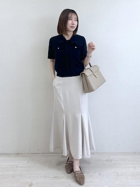 「VIS（ビス）のアイテム（トップス）」を使った、KANAさん（レディース・162cm）の春コーディネート