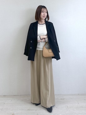 「VIS（ビス）のアイテム（トップス）」を使った、KANAさん（レディース・162cm）の春コーディネート