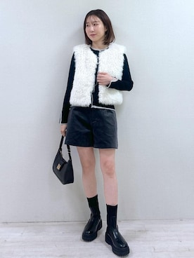 「ブルべ夏」｜KANAさん（レディース・162cm）の秋コーディネート