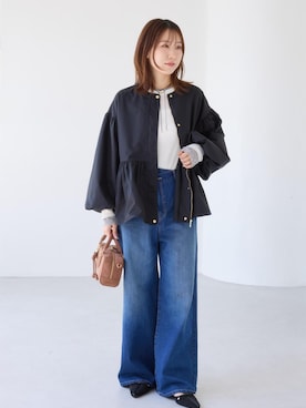 「VIS（ビス）のアイテム（デニムパンツ）」を使った、KANAさん（レディース・162cm）の秋コーディネート