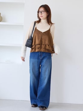 「VIS（ビス）のアイテム」を使った、KANAさん（レディース・162cm）の秋コーディネート