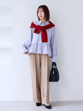 「ブルべ夏」｜KANAさん（レディース・162cm）の秋コーディネート