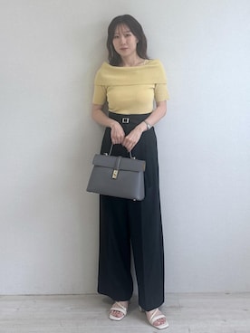 「アイテム（スラックス）」を使った、KANAさん（レディース・162cm・20代）の夏コーディネート