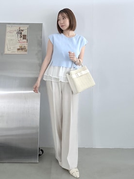 「VIS（ビス）のアイテム（パンツ）」を使った、KANAさん（レディース・162cm）の夏コーディネート