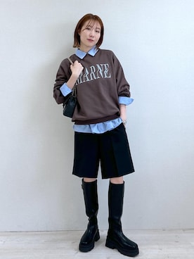 「アイテム（スウェット）」を使った、KANAさん（レディース・162cm・20代）の秋コーディネート