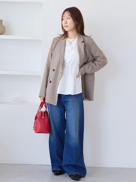 「VIS（ビス）のアイテム（デニムパンツ）」を使った、KANAさん（レディース・162cm）の秋コーディネート