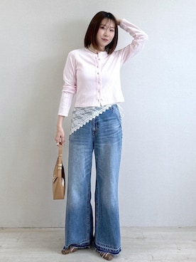 「VIS（ビス）のアイテム（財布/小物）」を使った、KANAさん（レディース・162cm）の春コーディネート