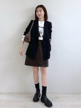 「ブルべ夏」｜KANAさん（レディース・162cm）の秋コーディネート