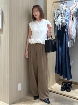 「VIS（ビス）のアイテム（パンツ）」を使った、KANAさん（レディース・162cm）の夏コーディネート