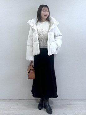 「Juze（ジュゼ）のアイテム」を使った、KANAさん（レディース・162cm）の冬コーディネート