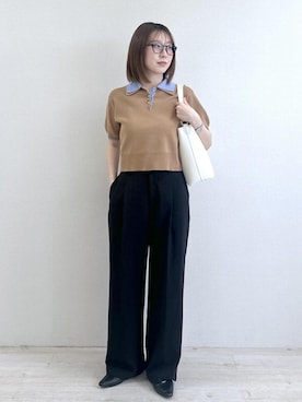 「VIS（ビス）のアイテム（トップス）」を使った、KANAさん（レディース・162cm）の春コーディネート