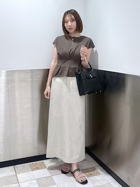「VIS（ビス）のアイテム（バッグ）」を使った、KANAさん（レディース・162cm）の夏コーディネート