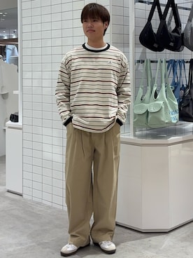 「GEVACO（ゲバコ）のアイテム」を使った、はるきさん（メンズ・175cm）の春コーディネート