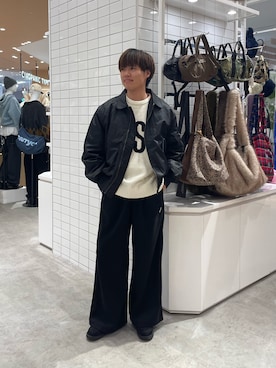 「アイテム（MA-1）」を使った、はるきさん（メンズ・175cm）の冬コーディネート