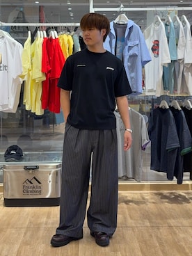 「Franklin Climbing（フランクリンクライミング）の【Franklin Climbing×JIMNY】ジムニーコレクションTee（Tシャツ/カットソー、ブラック系）」を使った、はるさん（メンズ・175cm）の秋コーディネート
