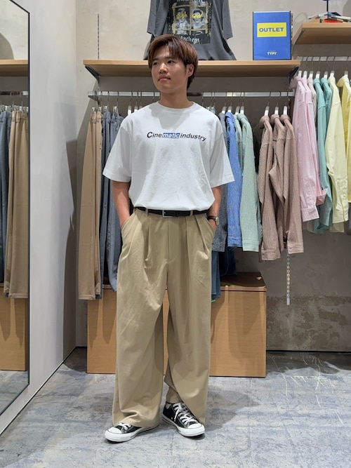【ユニセックス】フロストモーションロゴプリント半袖Tee