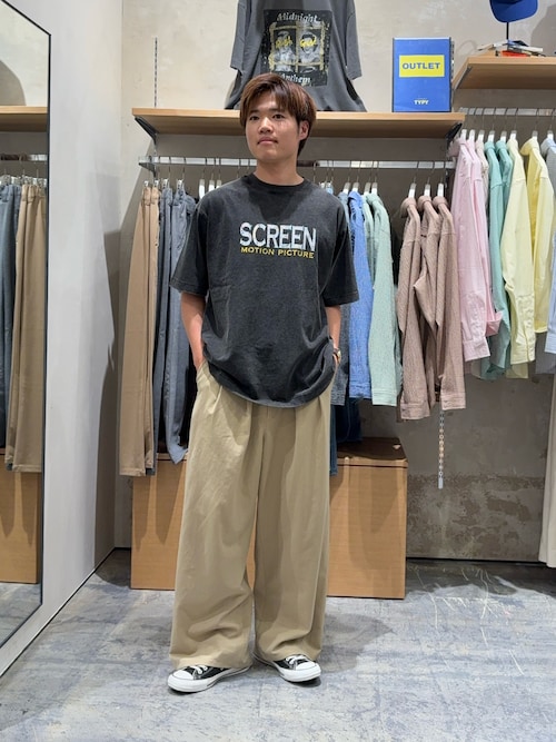 【ユニセックス】フロストモーションロゴプリント半袖Tee