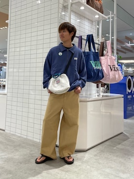 「アイテム（ハンドバッグ）」を使った、はるきさん（メンズ・175cm）の秋コーディネート