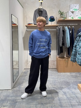 「CIAOPANIC TYPY（チャオパニックティピー）のアイテム（スウェット）」を使った、はるきさん（メンズ・175cm）の冬コーディネート