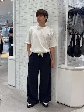 「Franklin Climbing（フランクリンクライミング）の【Franklin Climbing】 サーフボード&CARバックプリントTee（Tシャツ/カットソー、ホワイト系）」を使った、はるさん（メンズ・175cm）の春コーディネート