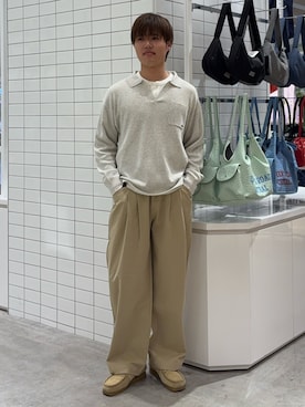 「GEVACO（ゲバコ）のアイテム」を使った、はるきさん（メンズ・175cm）の春コーディネート