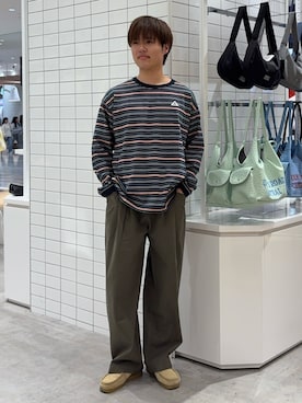 「GEVACO（ゲバコ）のアイテム」を使った、はるきさん（メンズ・175cm）の春コーディネート