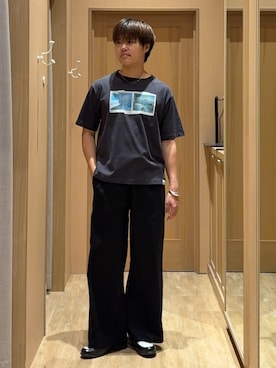 「CIAOPANIC TYPY（チャオパニックティピー）の【ユニセックス】VINTAGEアソートフォトプリントTシャツ（Tシャツ/カットソー、グレー系）」を使った、はるさん（メンズ・175cm）の夏コーディネート