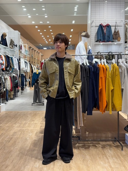 ユニセックス】3WAY襟ボア取り外し可能/合皮/レザージップアップ