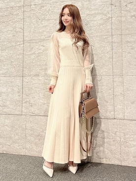 「RESEXXY（リゼクシー）のスタッズピンヒールパンプス（パンプス）」を使った、miyuさん（レディース・152cm）の秋コーディネート