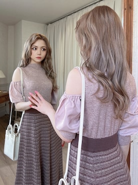 「RESEXXY（リゼクシー）のオープントゥパンプス（パンプス）」を使った、miyuさん（レディース・152cm）の春コーディネート
