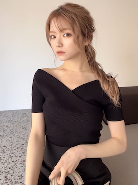 「RESEXXY（リゼクシー）のミックスマテリアルバッグ（ハンドバッグ）」を使った、miyuさん（レディース・152cm）の春コーディネート