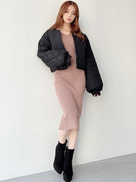 「RESEXXY（リゼクシー）のフェイクスエードショートブーツ（ブーツ）」を使った、miyuさん（レディース・152cm）の秋コーディネート