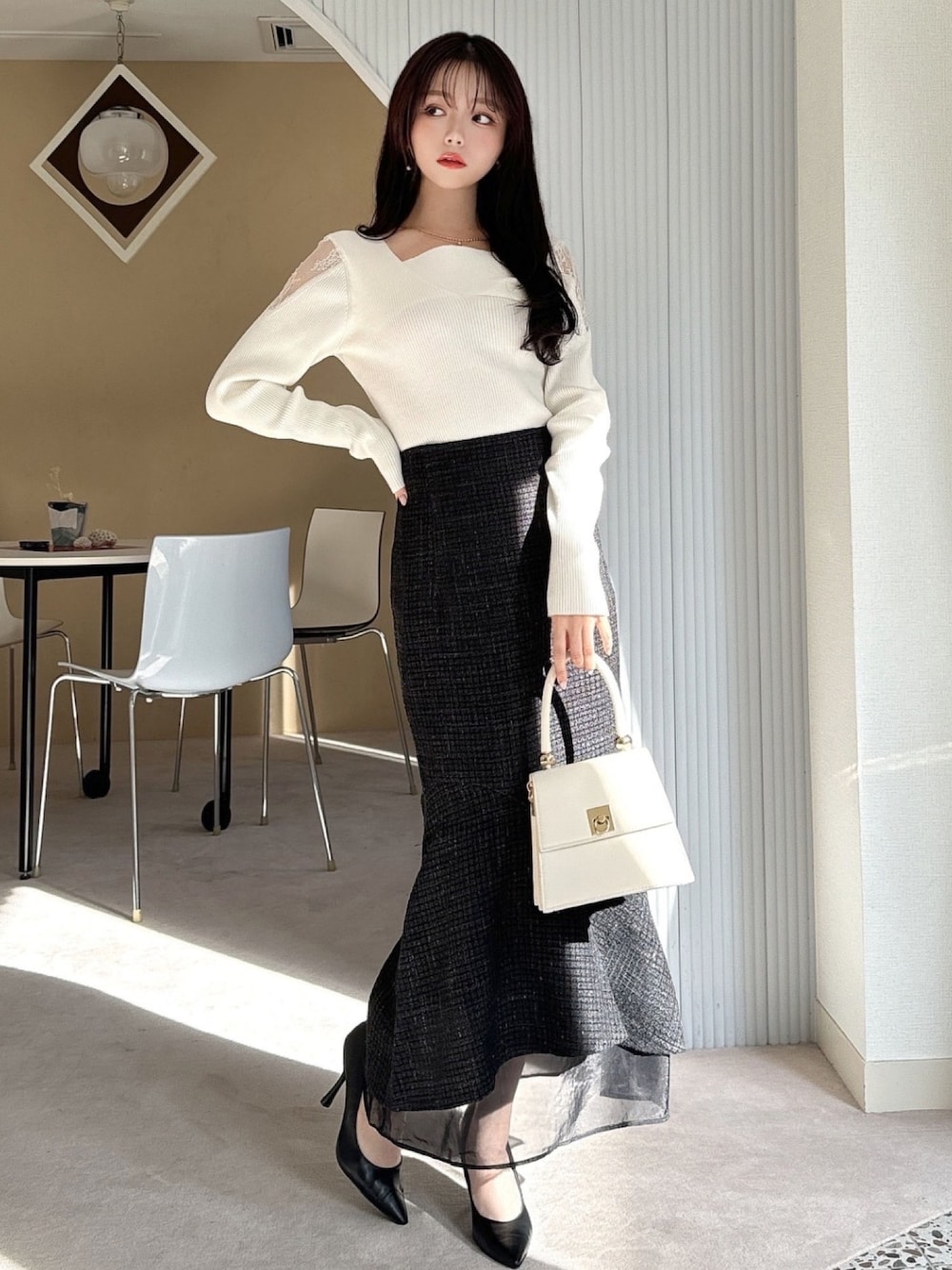 myumyuページ MIU MIU (ミュウミュウ) リブコットン ロゴパッチ クロップドT