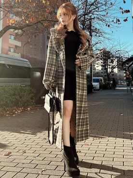 「RESEXXY（リゼクシー）のアイテム（その他アウター）」を使った、miyuさん（レディース・152cm）の冬コーディネート