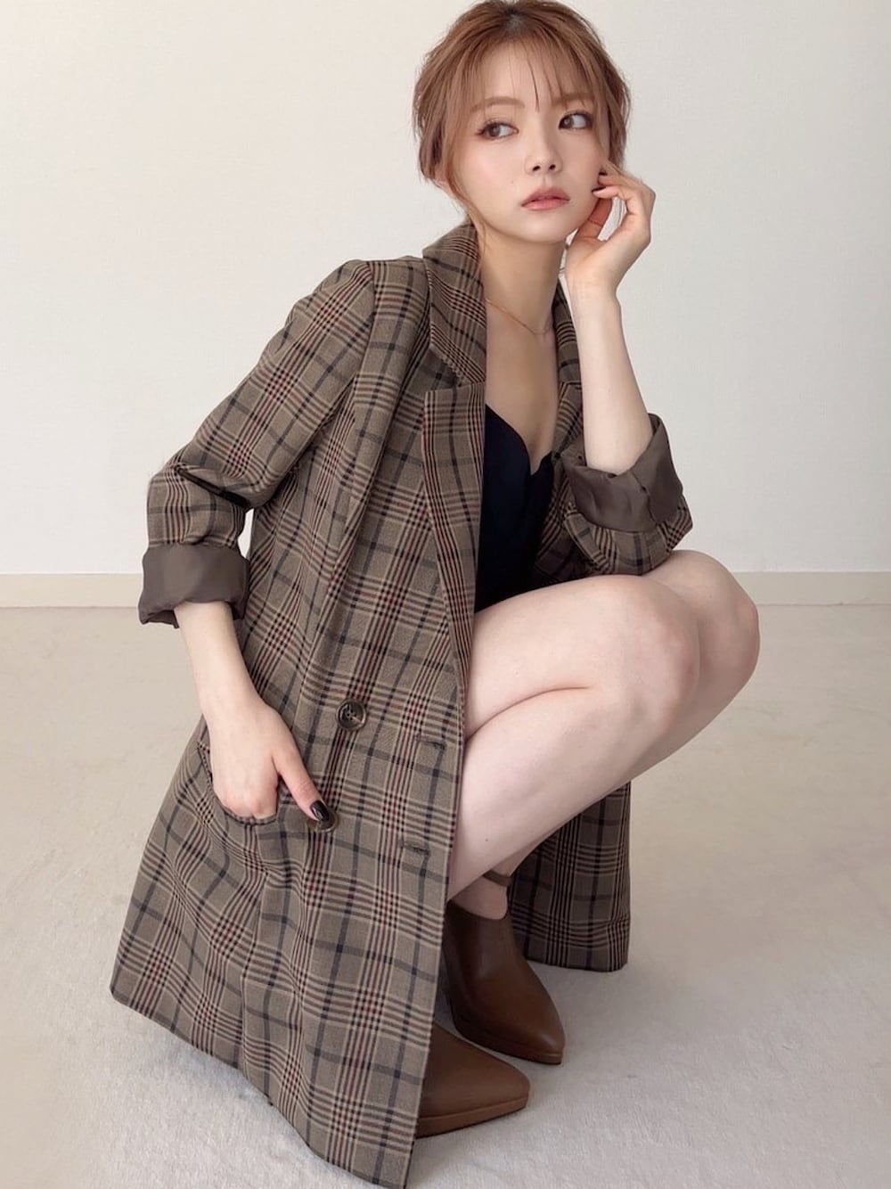 新品コーデセット売り✨　UN3D.　MOUSSY　リゼクシー　リエンダ　スライ AZUL BY MOUSSY | レイヤードデザインサロペット (ワンピース