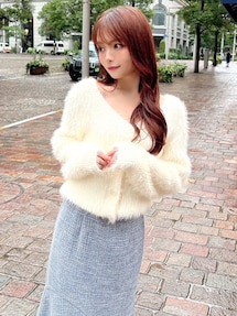 【タグ付き♡未使用】サンドロ　デニム♡ツイード　ドッキングスカート aimoha デニムスカート レトロ裏地付きデニムミニスカート