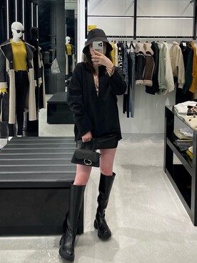 矢作南菜実さん（レディース・165cm）の冬コーディネート