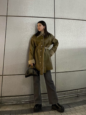 矢作南菜実さん（レディース・165cm）の冬コーディネート