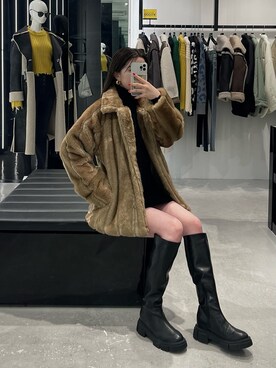 矢作南菜実さん（レディース・165cm）の冬コーディネート