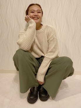 石丸春佳さん(レディース・165cm)の秋コーディネート