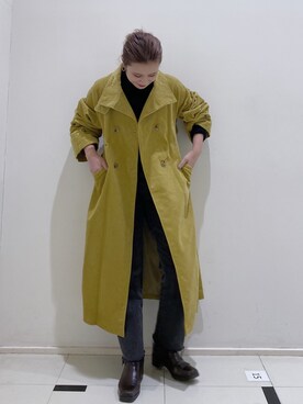 「Ungrid（アングリッド）のスクエアトゥサイドゴアブーツ（ブーツ）」を使った、石丸春佳さん（レディース・165cm）の冬コーディネート