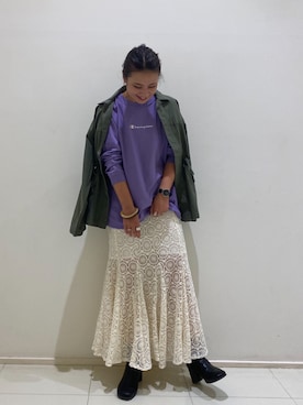 石丸春佳さん(レディース・165cm)の秋コーディネート