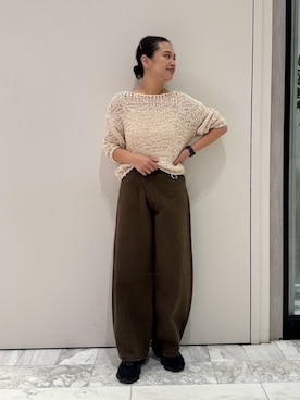 石丸春佳さん(レディース・165cm)の秋コーディネート
