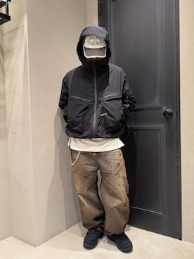 「アイテム（マウンテンパーカー）」を使った、後藤 翔さん（メンズ・171cm）の秋コーディネート