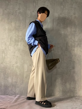 「GUコーデ」｜「アイテム（ブルゾン）」を使った、YOSHI___低身長コーデさん（メンズ・163cm）の春コーディネート