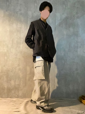 「LIDNM（リドム）のアイテム（カーゴパンツ）」を使った、YOSHI___低身長コーデさん（メンズ・163cm）の春コーディネート