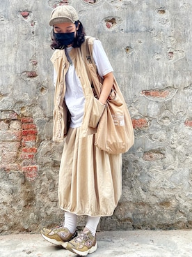 「HUMAN MADE（ヒューマンメード）のアイテム（アクセサリー）」を使った、OAさん（レディース・174cm）の夏コーディネート