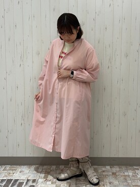 「サマンサ モスモス(Samansa Mos2)」｜「アイテム（シャツワンピース）」を使った、Soraさん（レディース・163cm）の春コーディネート